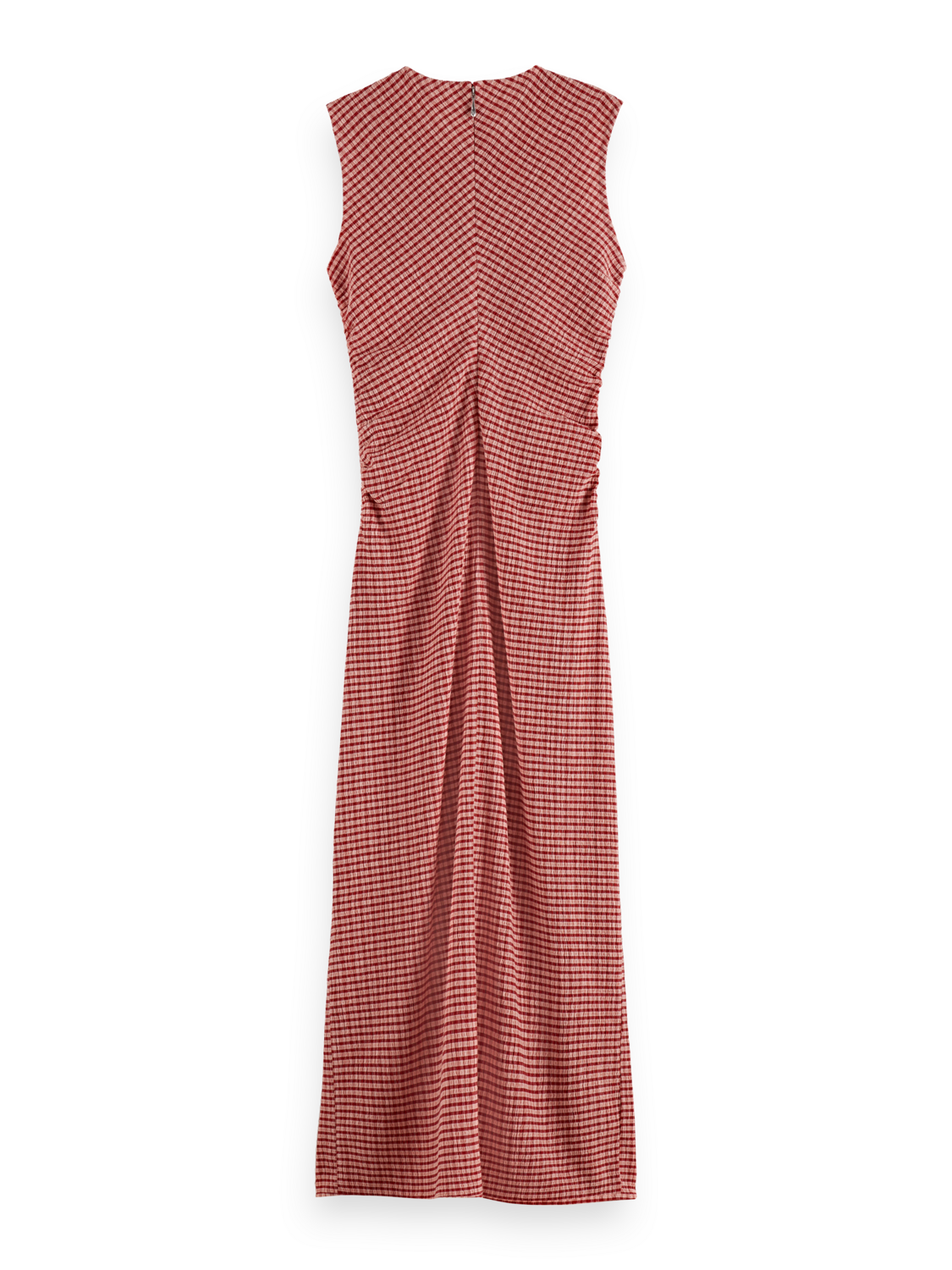 Structured Gingham Midi Dress