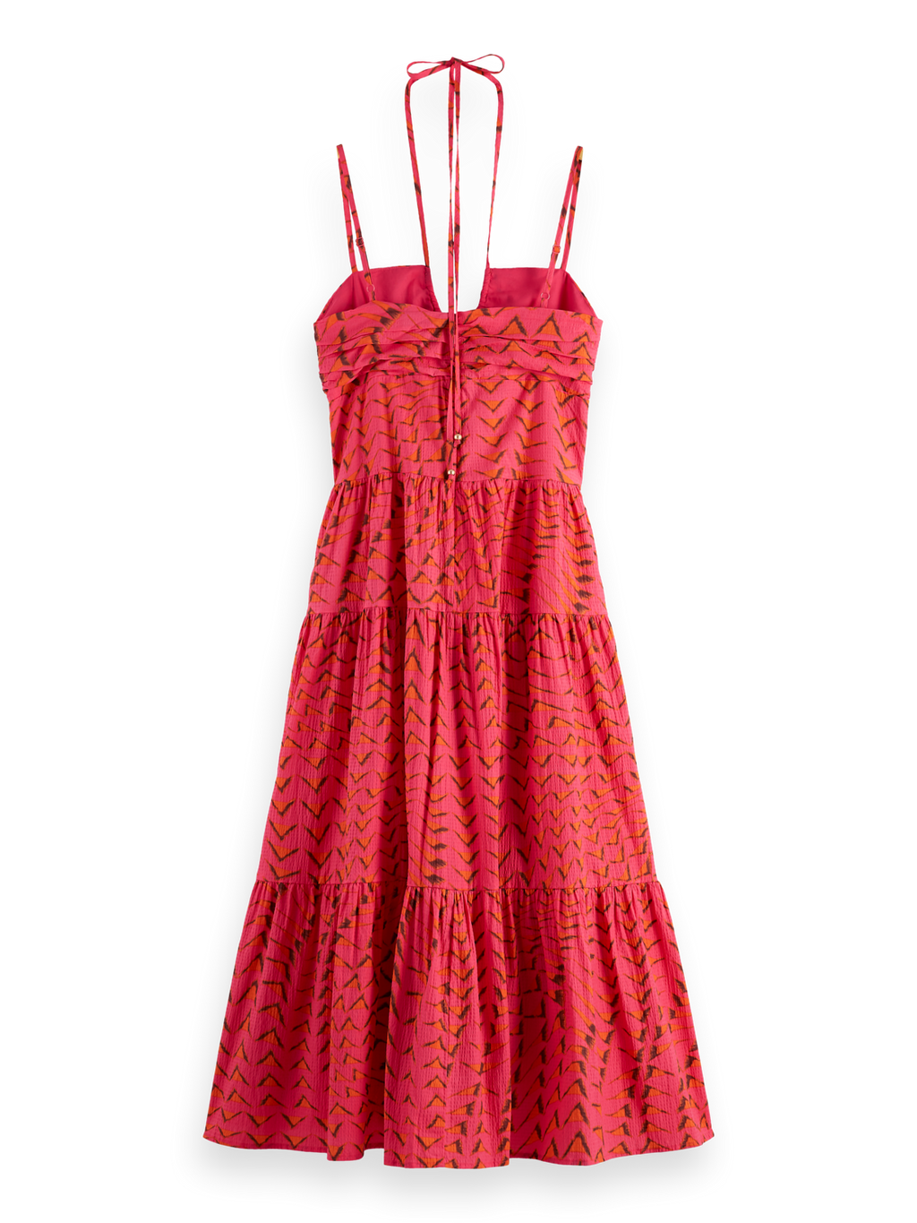 Cotton Seersucker Midi Dress