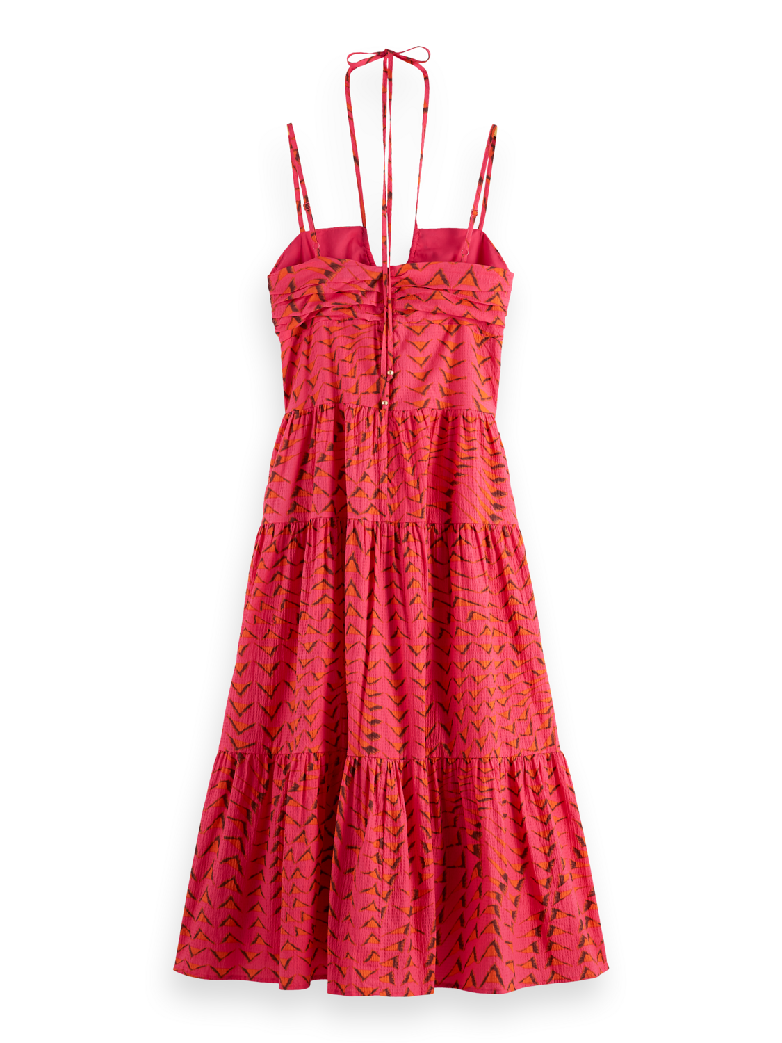 Cotton Seersucker Midi Dress