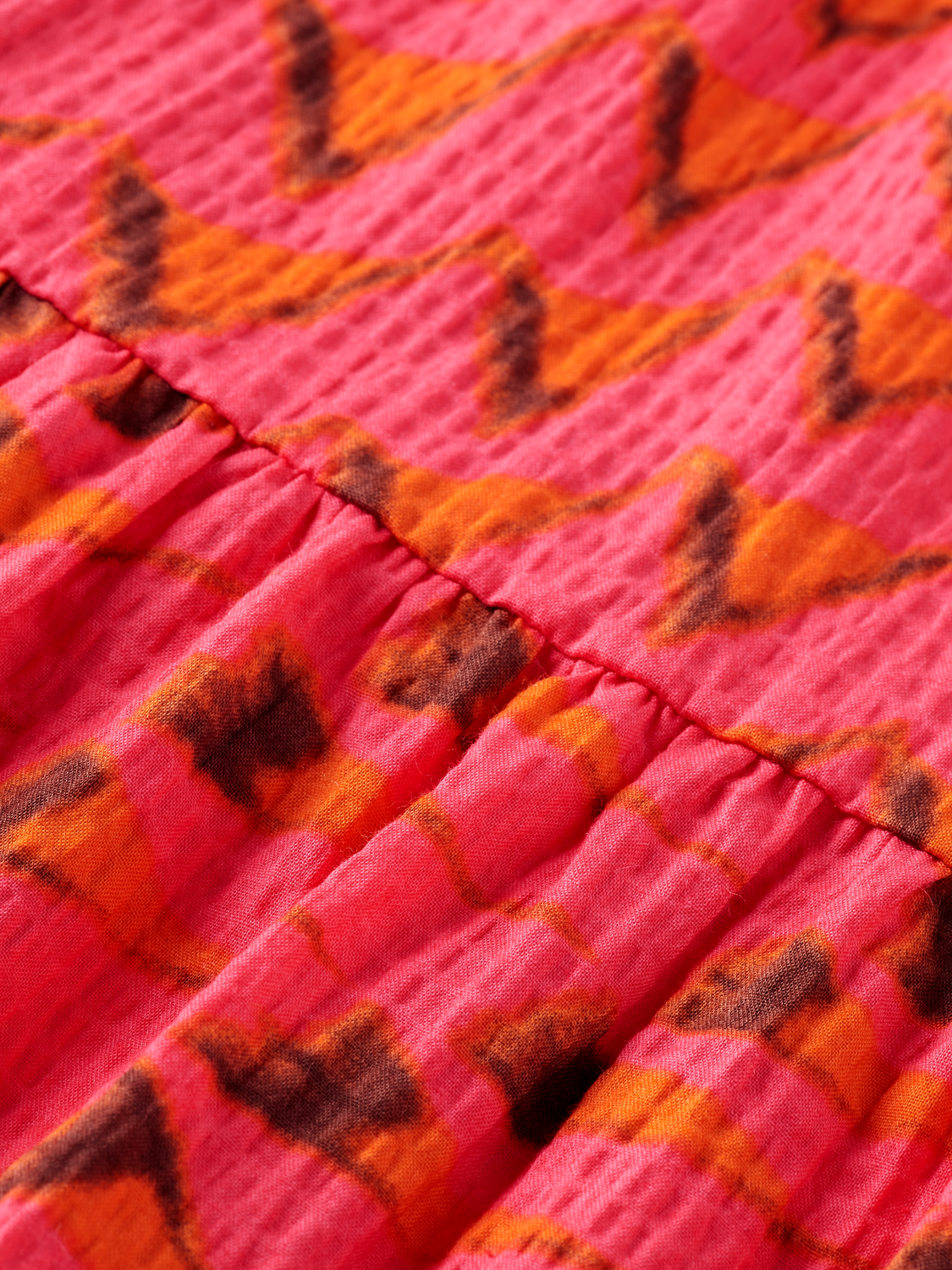 Cotton Seersucker Midi Dress