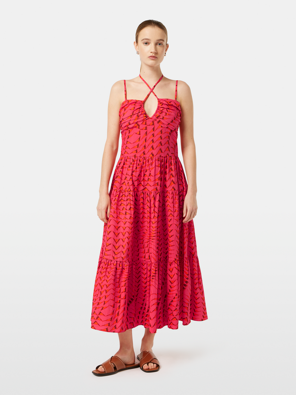 Cotton Seersucker Midi Dress Scotch & Soda Cotton Seersucker Midi Dress Scotch & Soda