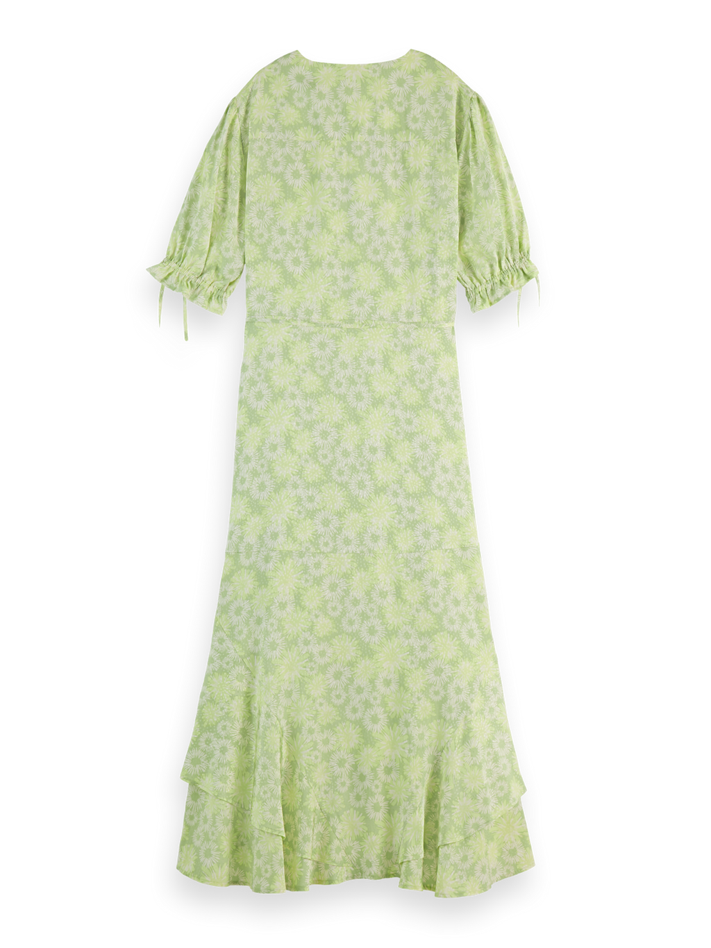 Floral Printed Midi Wrap Dress