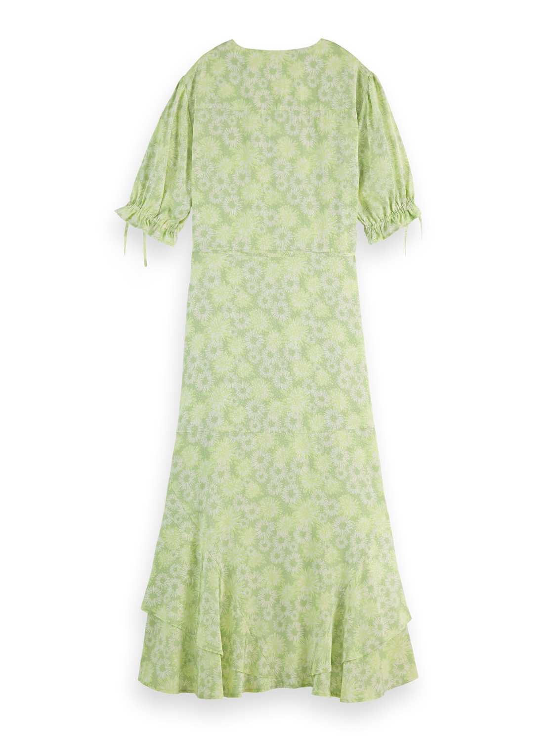 Floral Printed Midi Wrap Dress