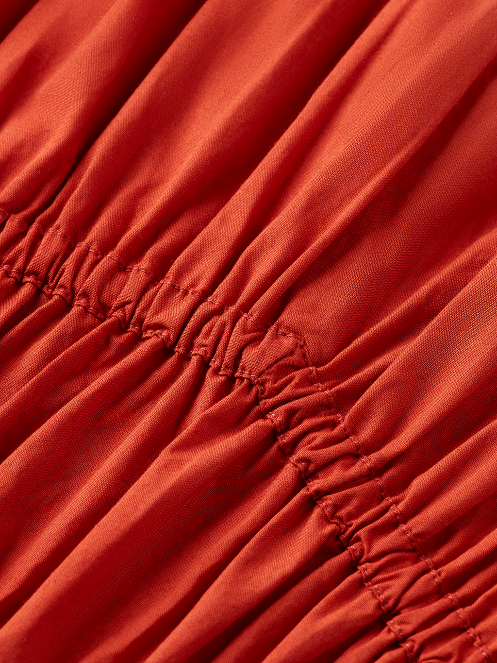 Gathered Midi Dress With Tied Details