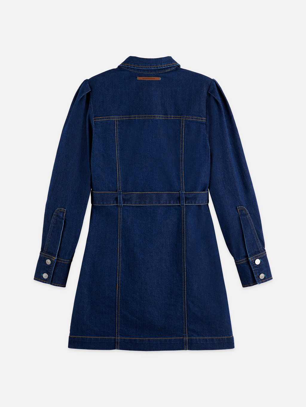 Fitted Denim Western Mini Dress