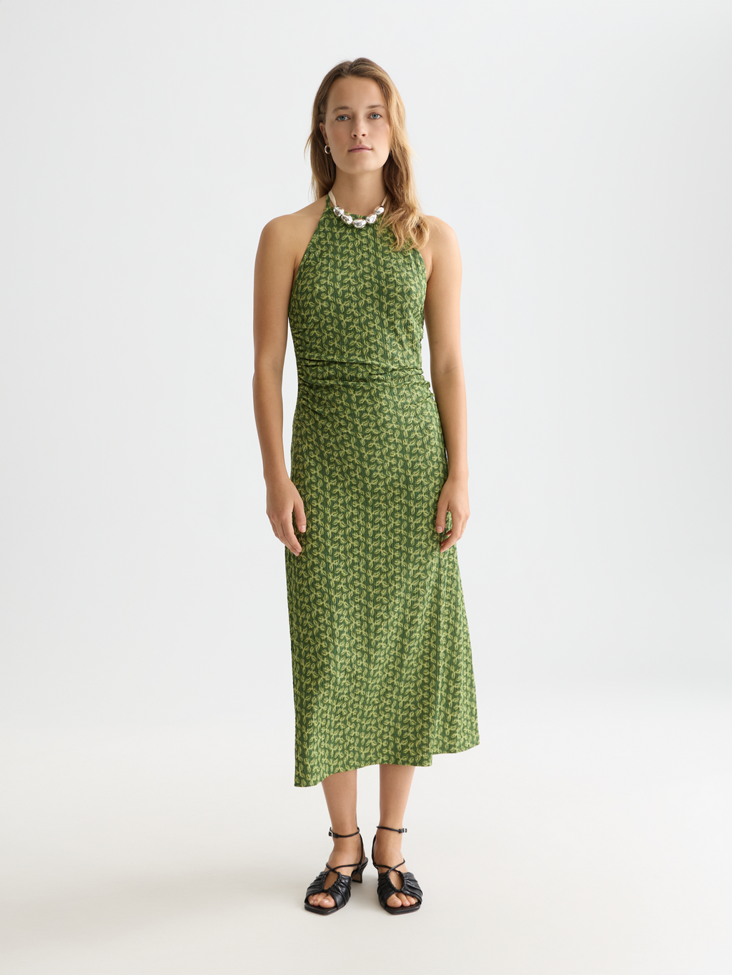 Open Back  Midi Dress