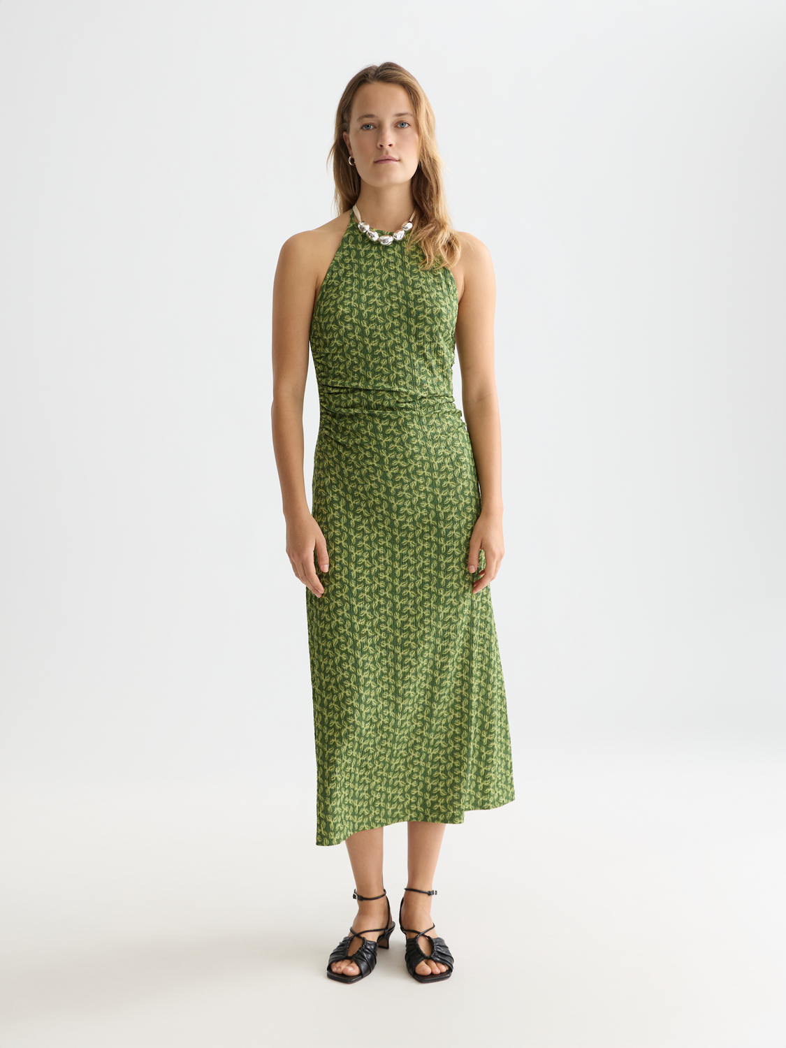 Open Back  Midi Dress