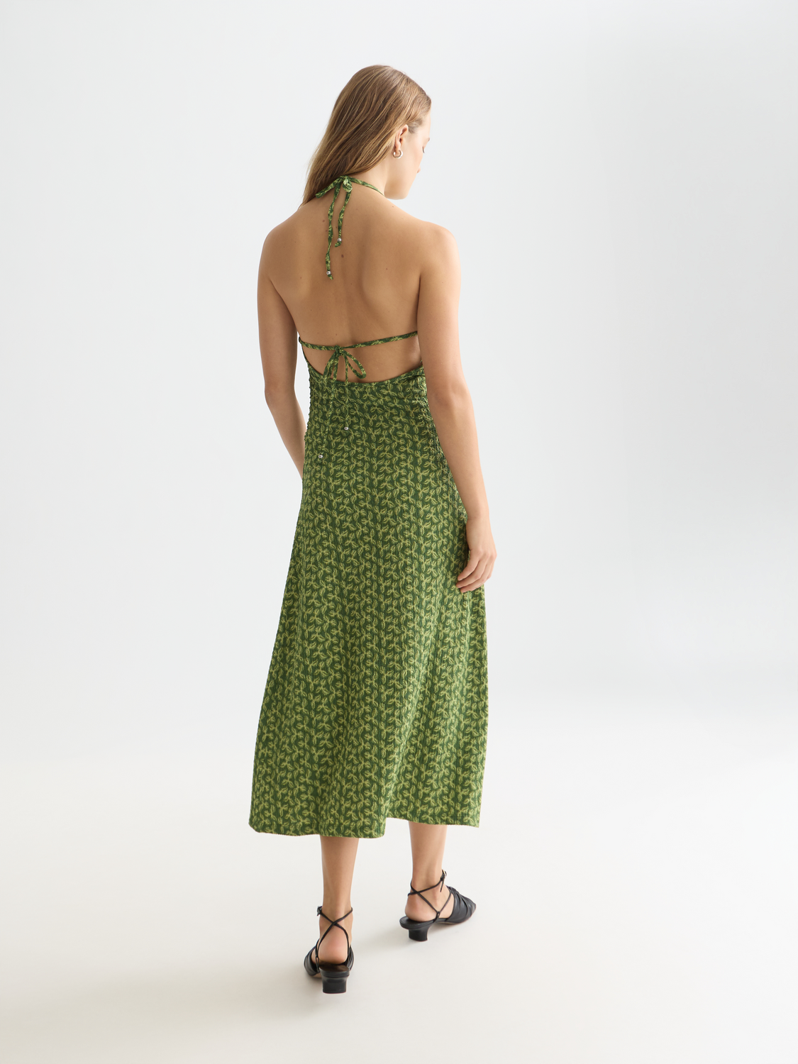 Open Back  Midi Dress