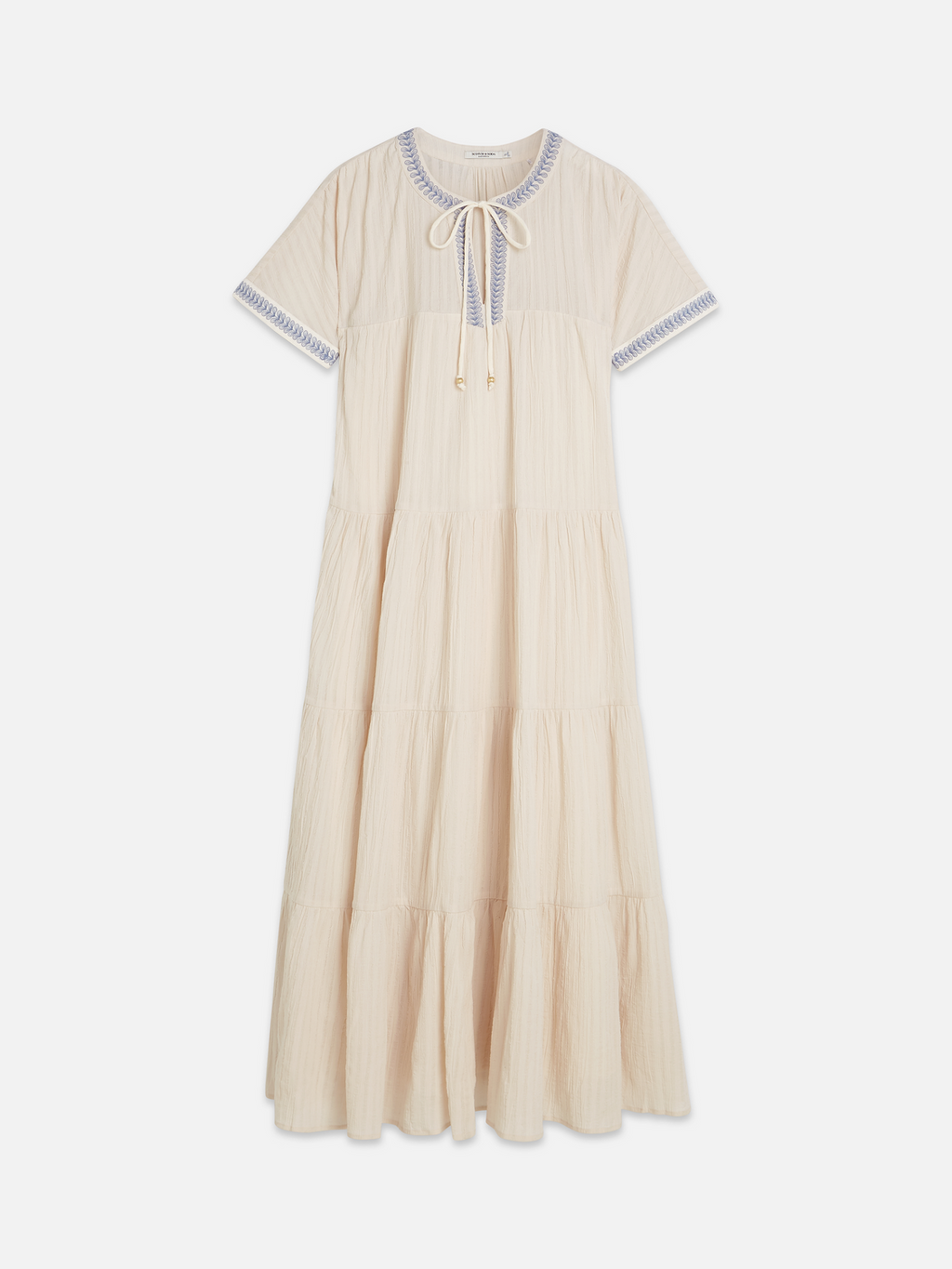 Cotton Crepe Ankle Length Caftan Dress