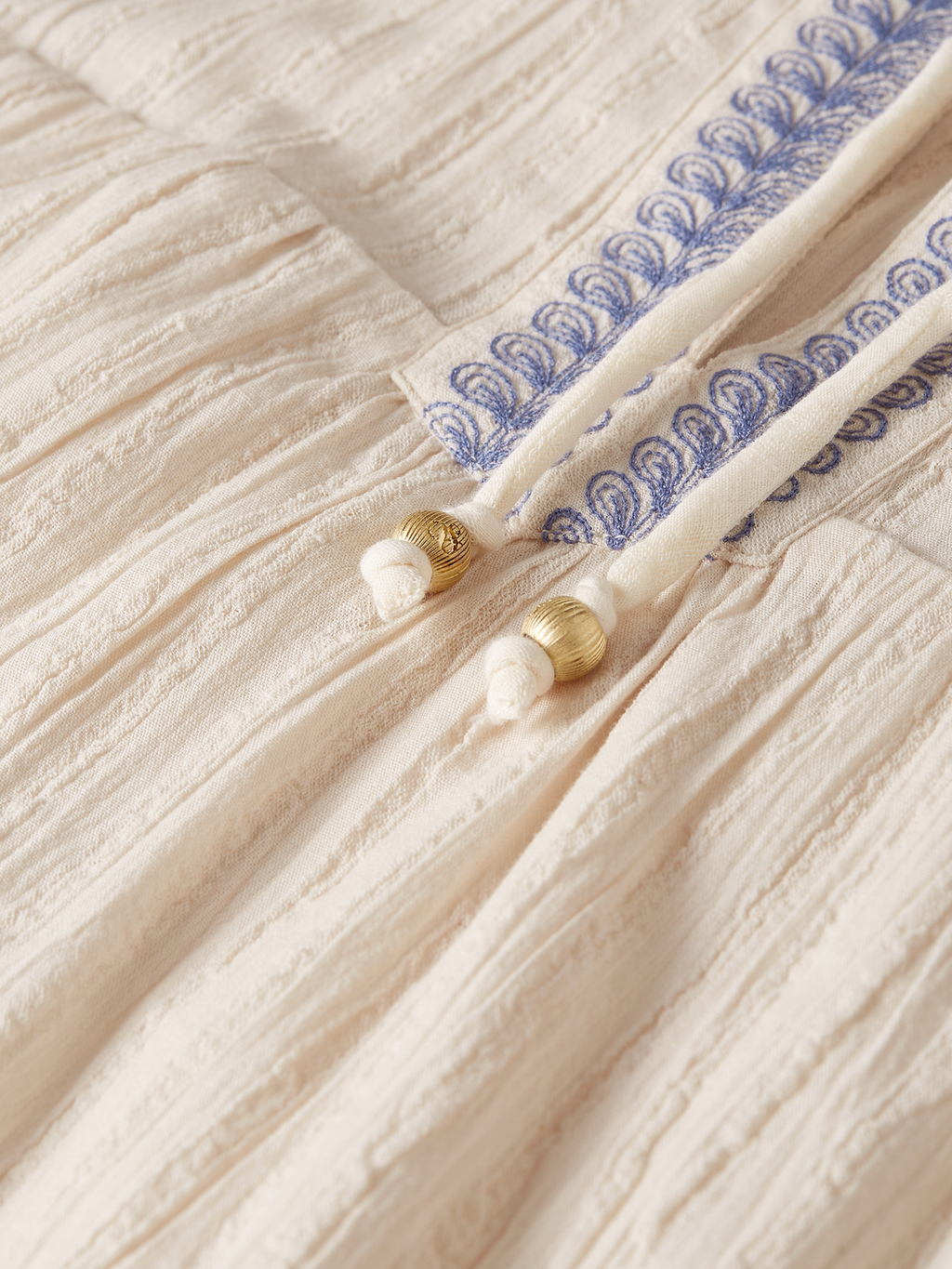 Cotton Crepe Ankle Length Caftan Dress