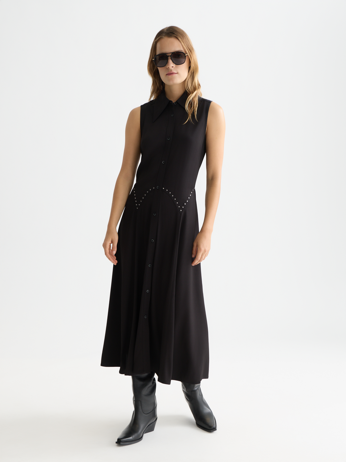 button midi dress Studded Button Midi Dress – Scotch & Soda