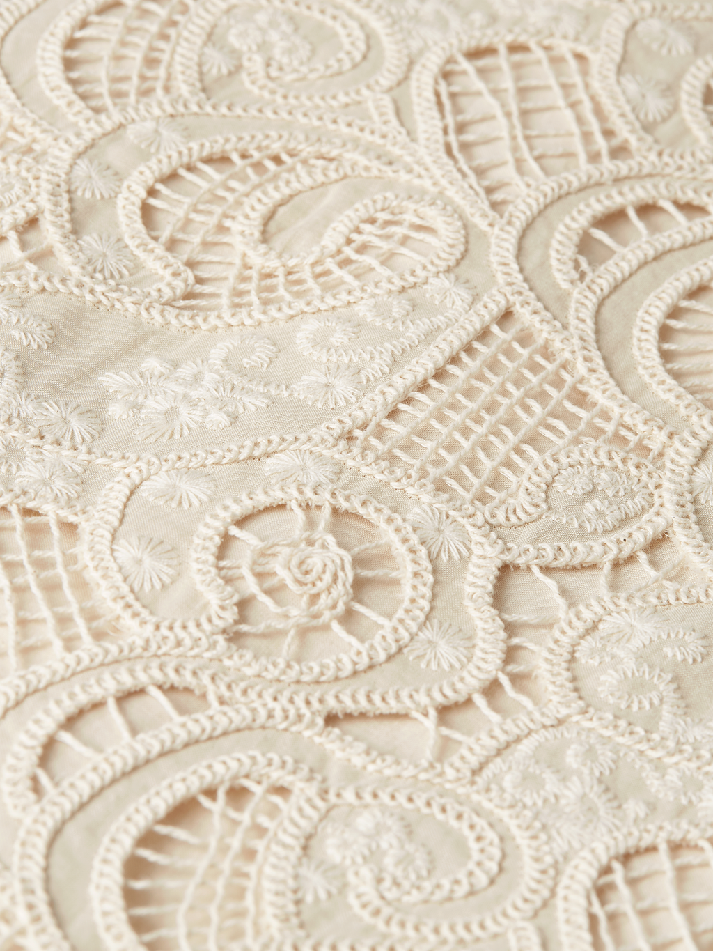 Flame Embroidery Midi Dress