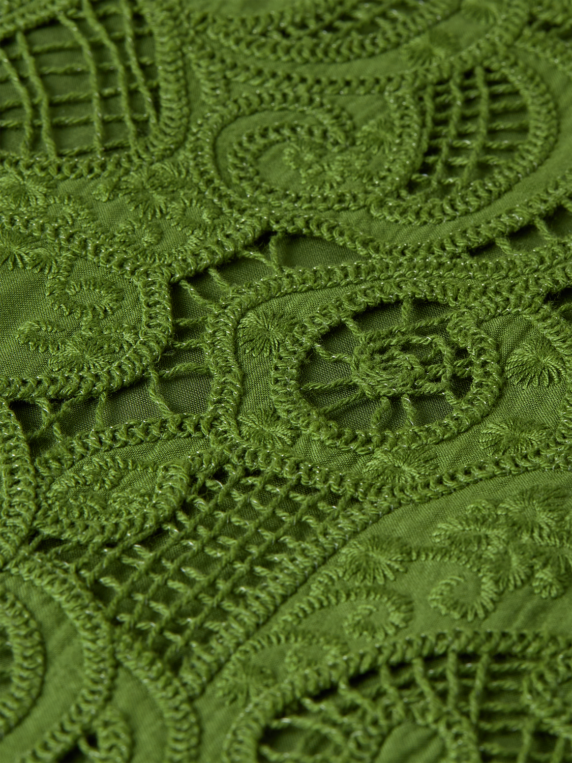 Flame Embroidery Midi Dress