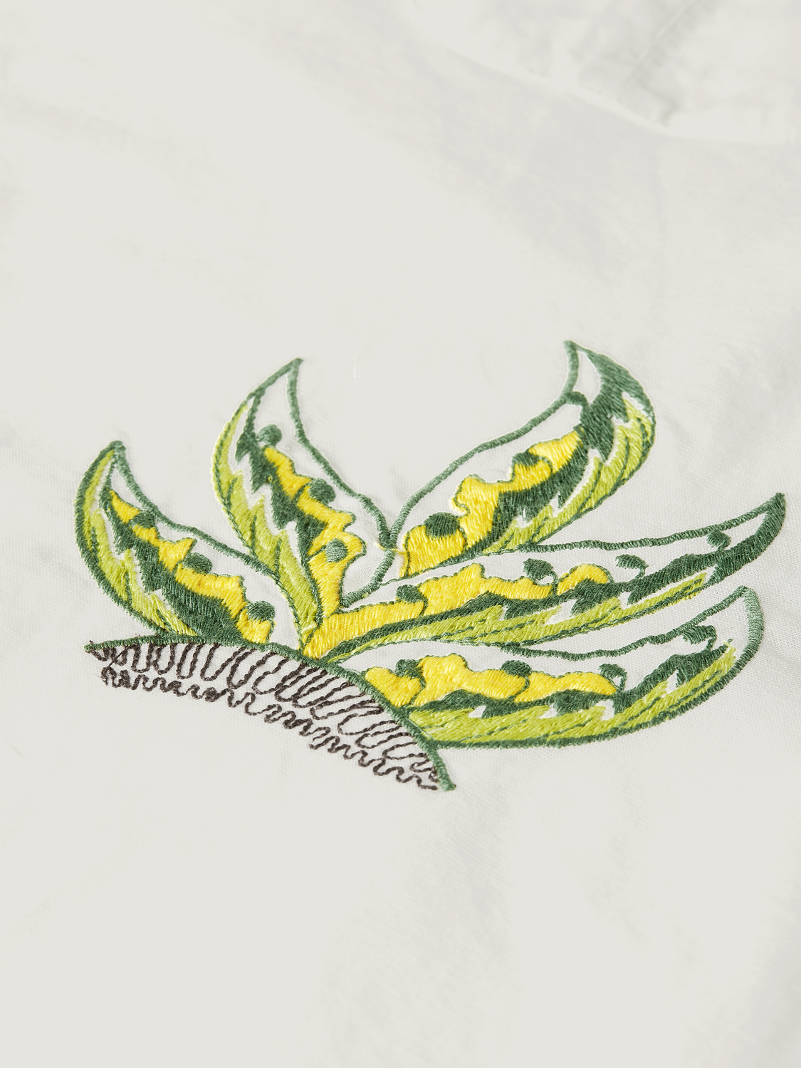 Embroidered Short Bib Dress