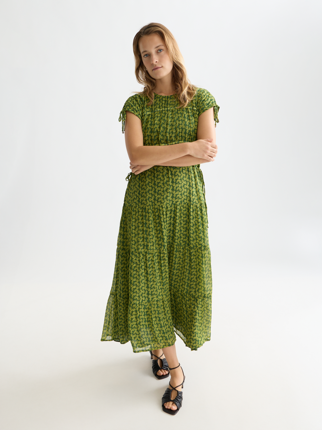 Tiered Printed Chiffon Midi Dress Scotch & Soda Tiered Printed Chiffon Midi Dress Scotch & Soda