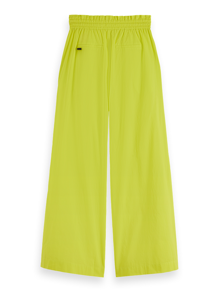 Cotton Voile High-Rise Wide-Leg Pant