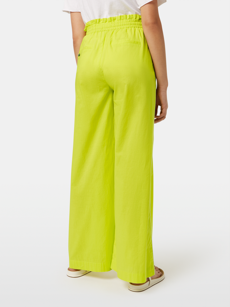 Cotton Voile High-Rise Wide-Leg Pant