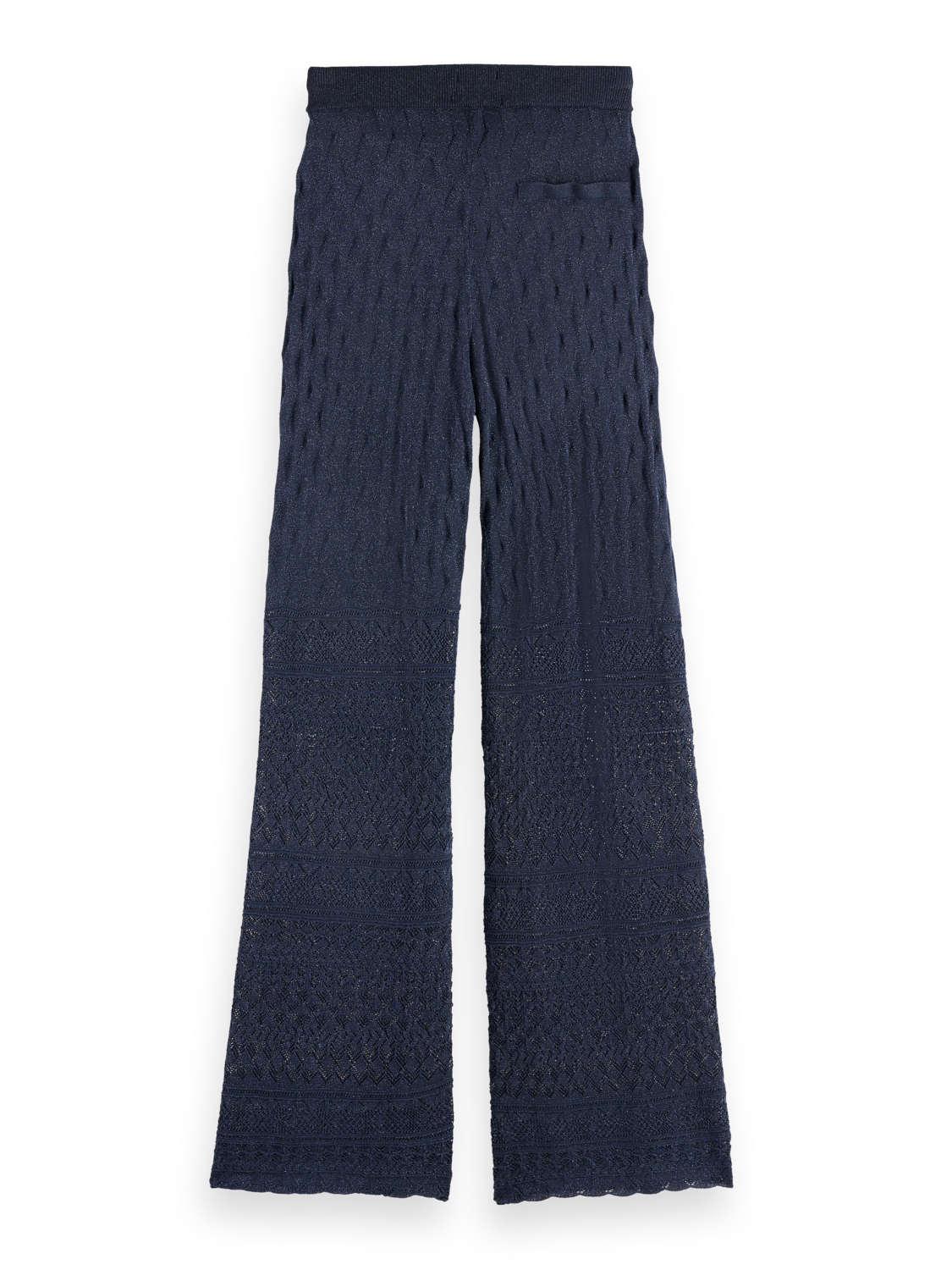 Metallic Pointelle Knit Trouser