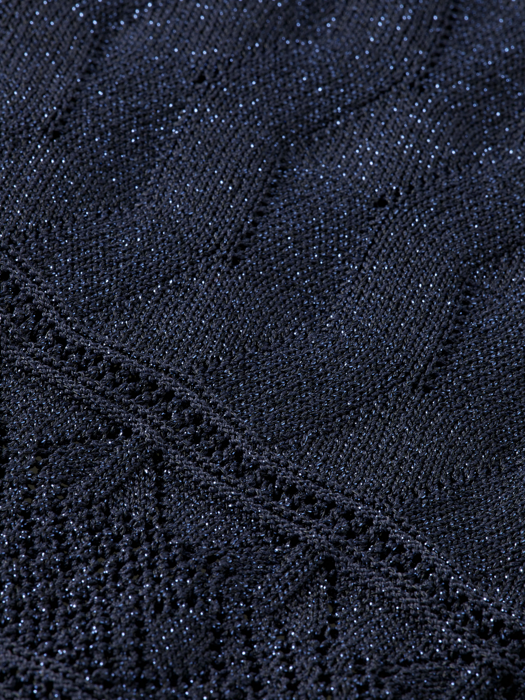 Metallic Pointelle Knit Trouser