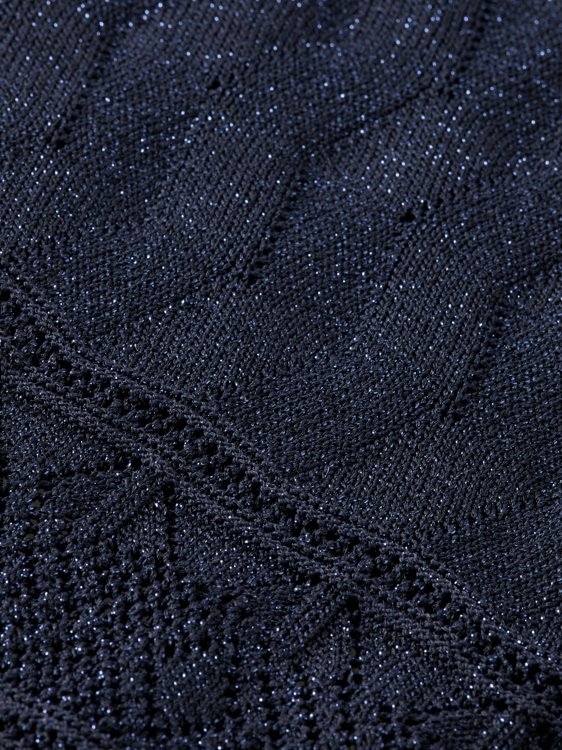 Metallic Pointelle Knit Trouser