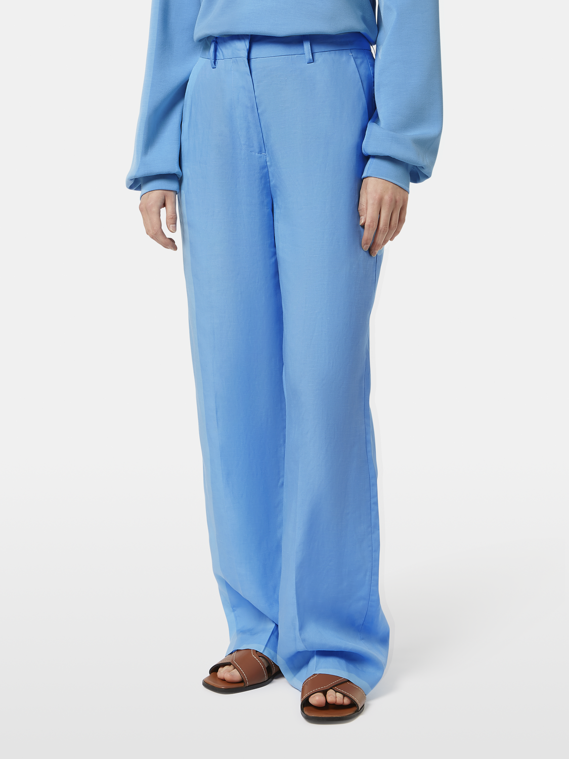 Edie High-Rise Tailored Wide-Leg Pant