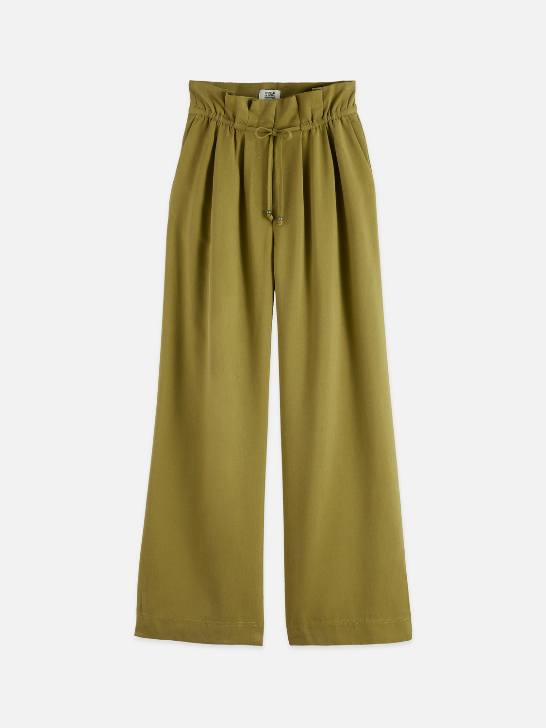 June - High Rise Wide Leg Twill Paperbag Pants