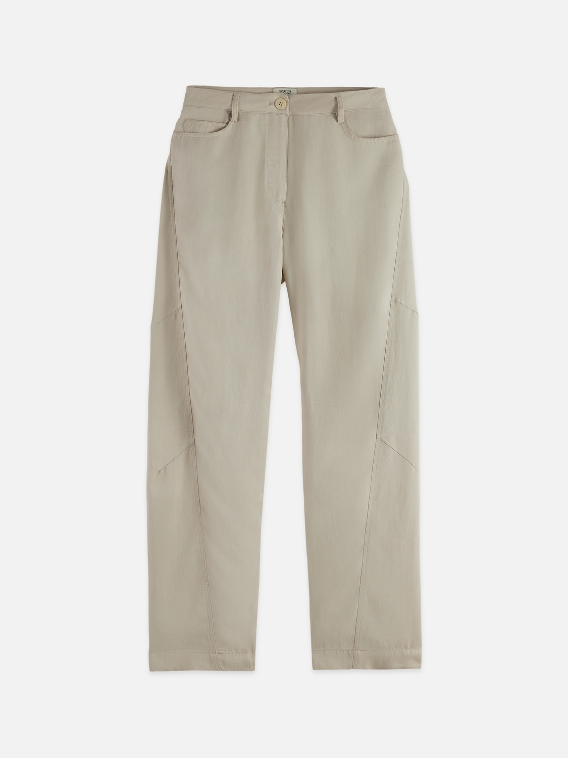 Lotus - High Rise Barrel Leg Twill Pants