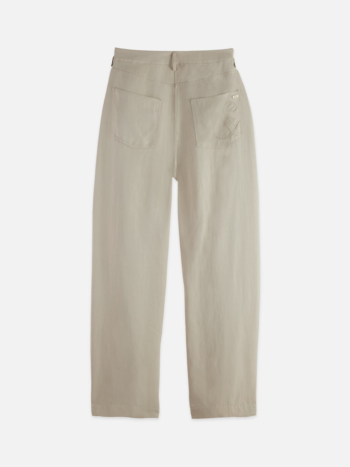 Lotus - High Rise Barrel Leg Twill Pants