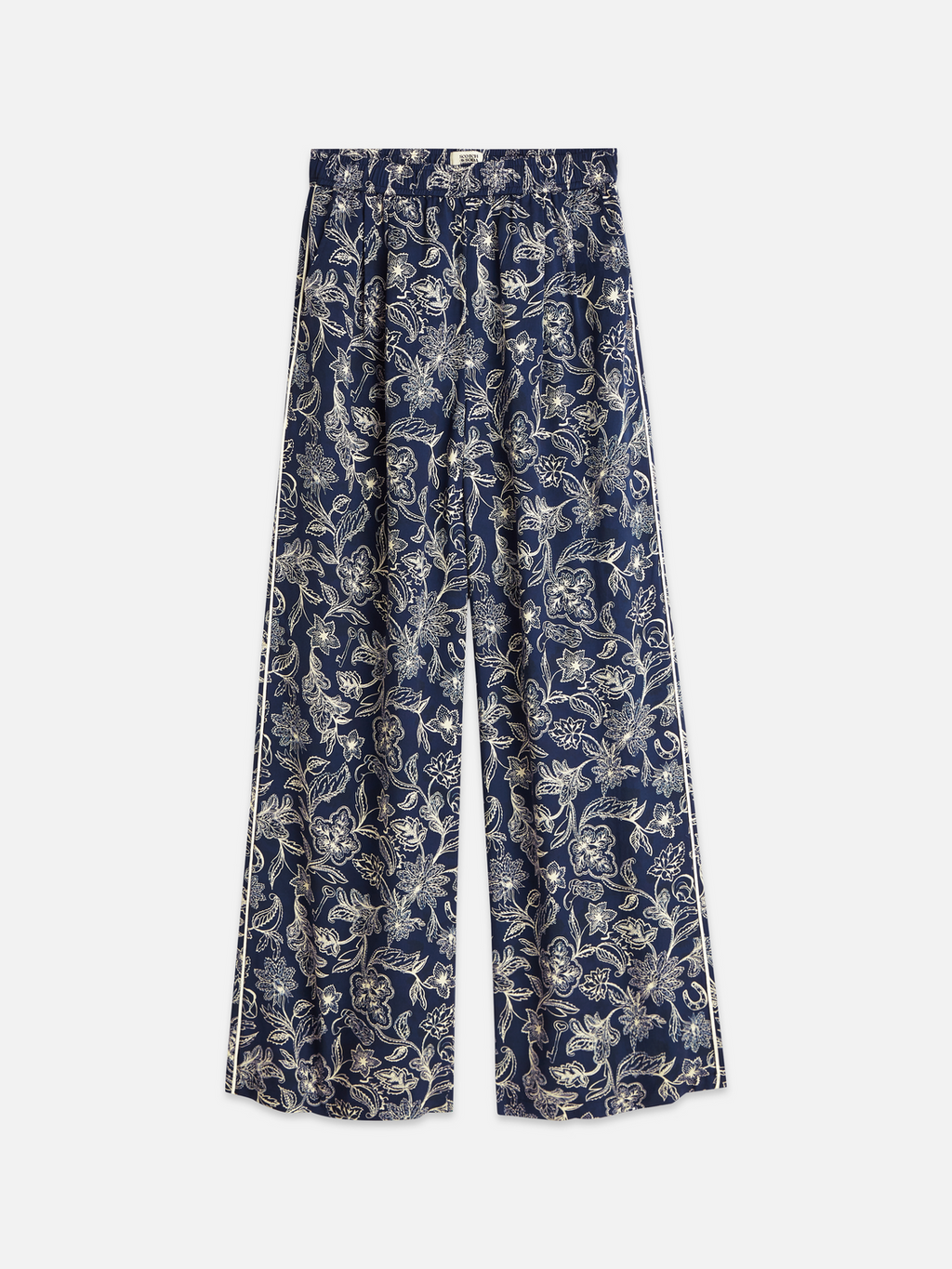 Eleni - All Over Printed High Rise Wide Leg Pull On Pants