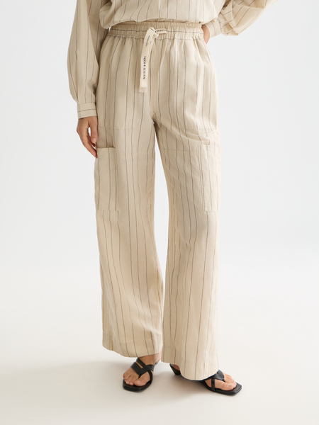 Noa - Linen High-Rise Wide-Leg Relaxed Pull On Pants – Scotch & Soda