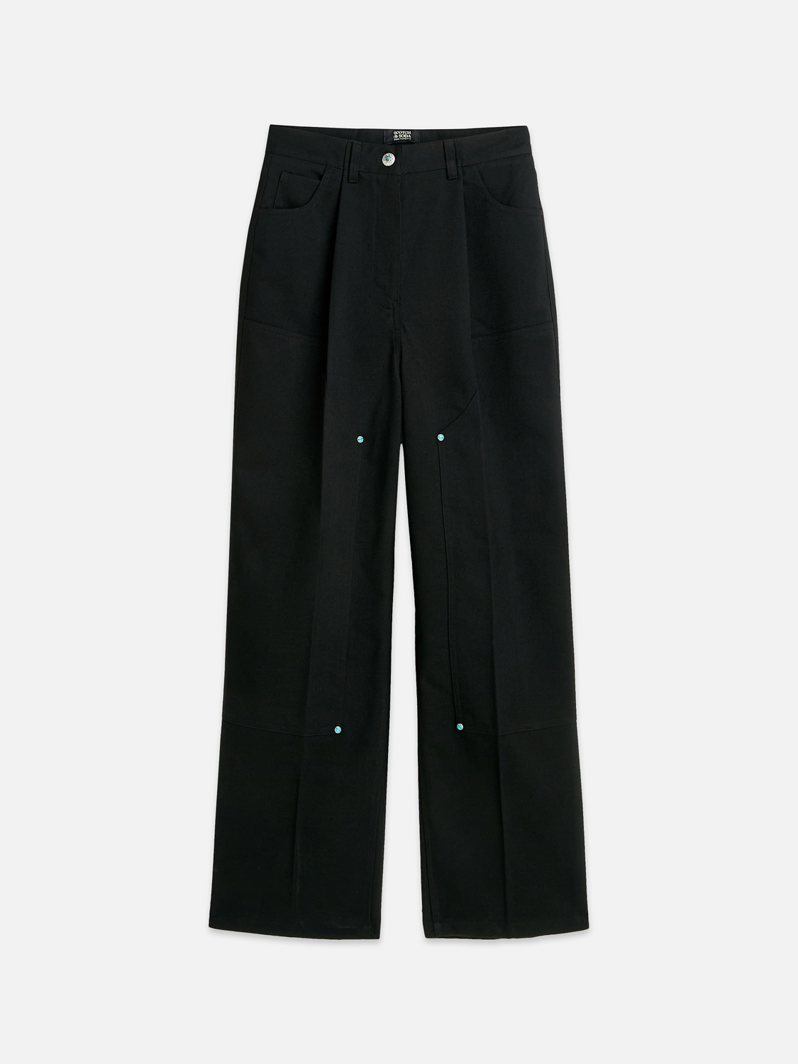 Raine Studded High Rise Wide Leg Pants