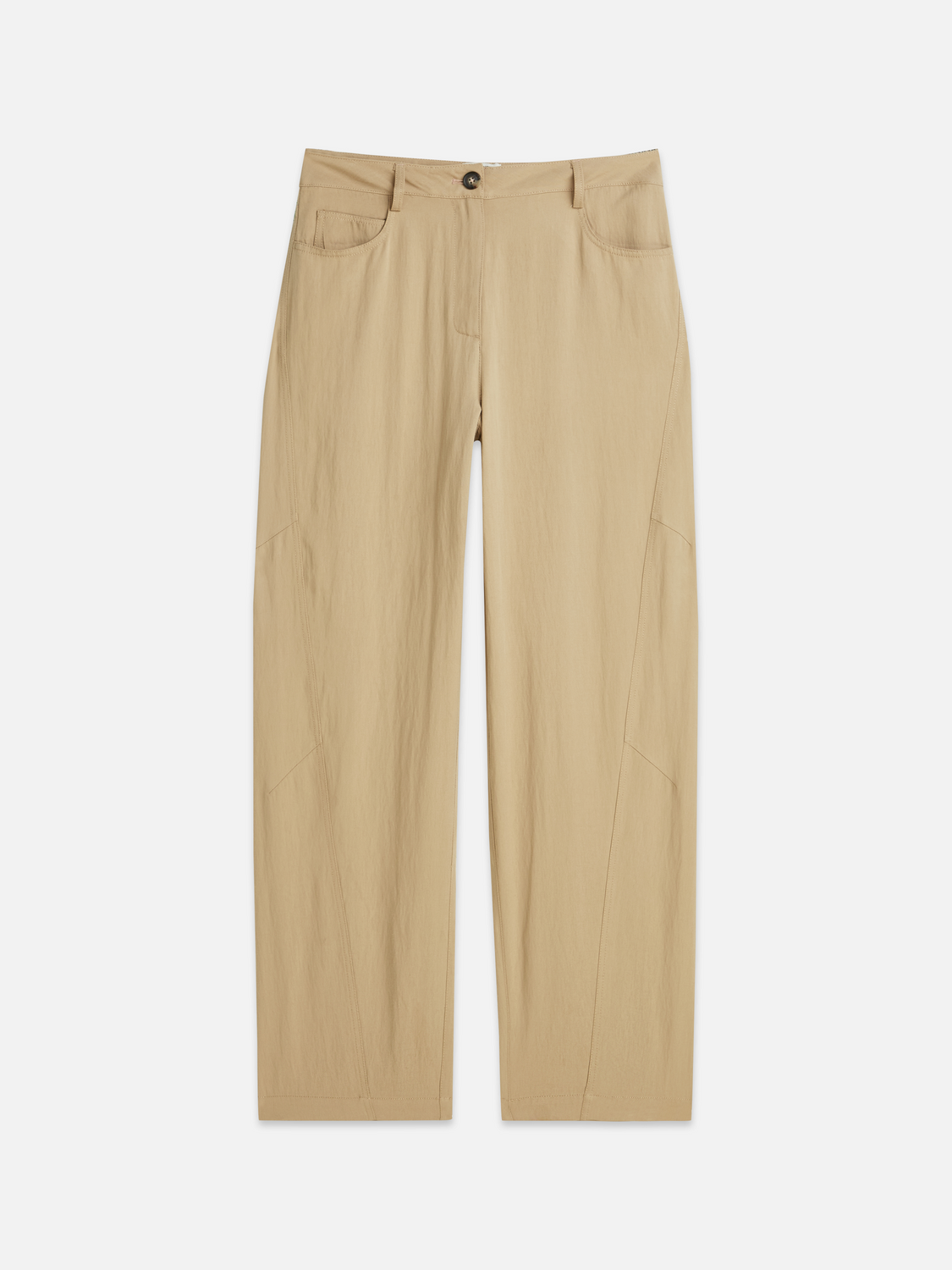 Lotus - Twill High Rise Barrel Leg Pants