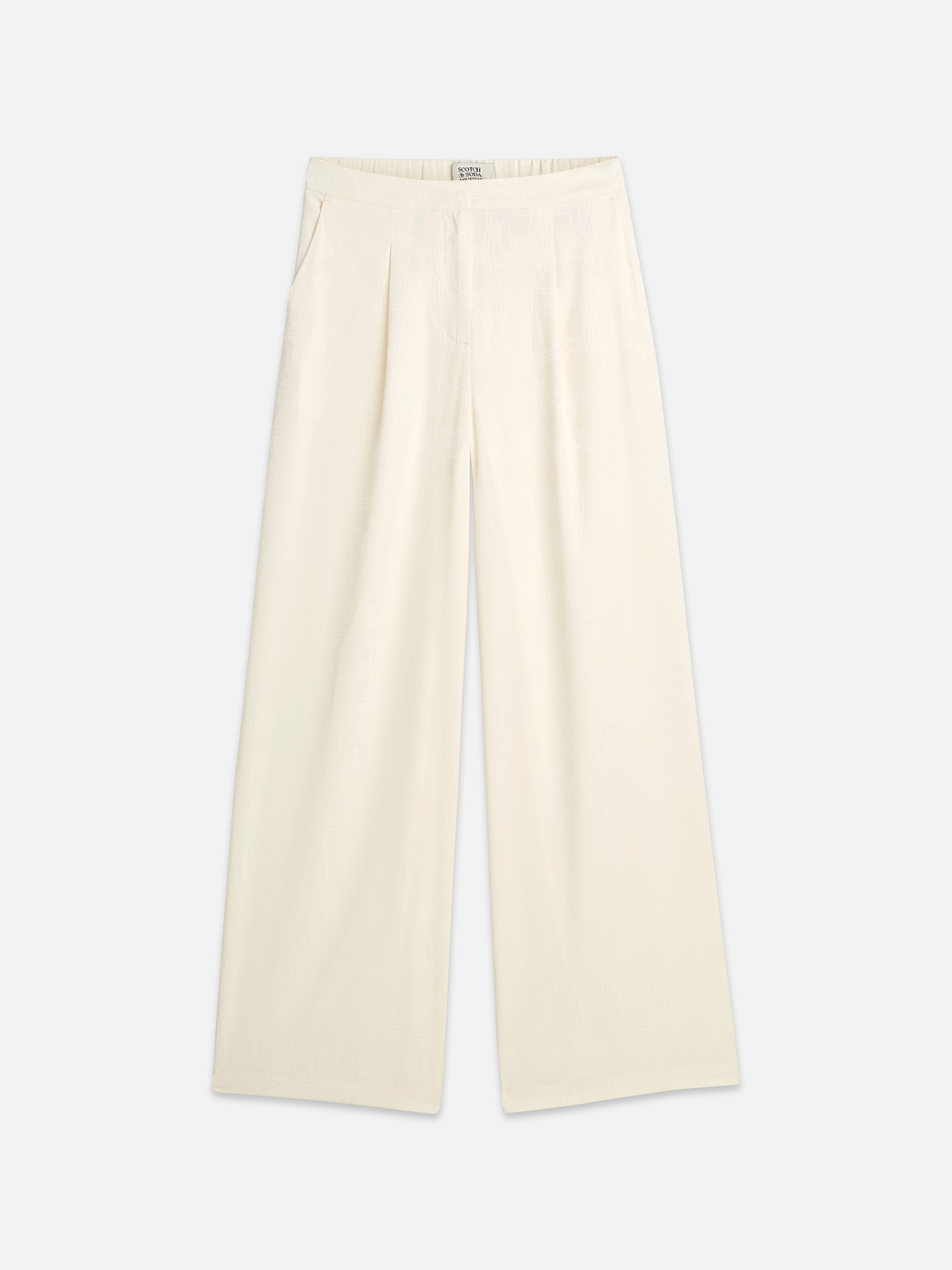 Eleni - Jaquard High Rise Wide Leg Pyjama Pants
