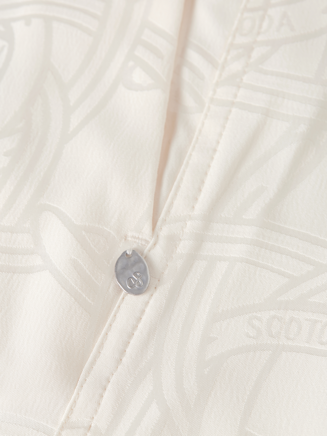 Eleni - Jaquard High Rise Wide Leg Pyjama Pants