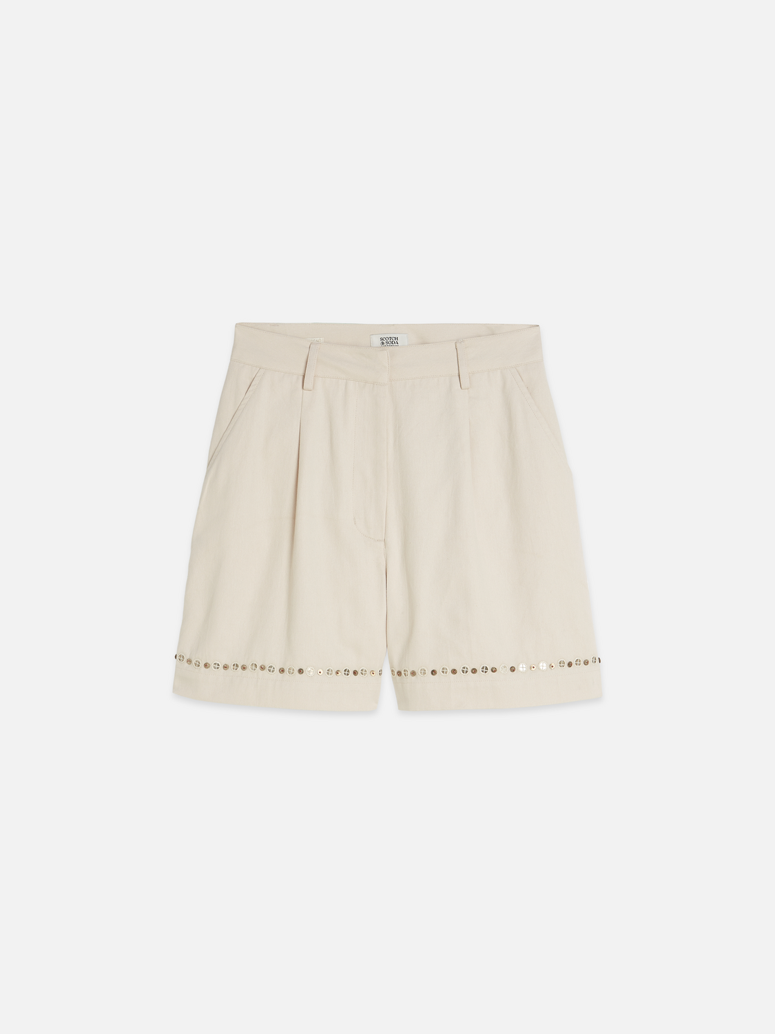 Embellished High Rise Shorts