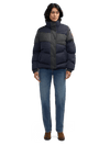 Skyla Boxy Mixed Media Denim Puffer Jacket