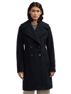 Runa Double Face Sherpa Collar Double Breasted Peacoat