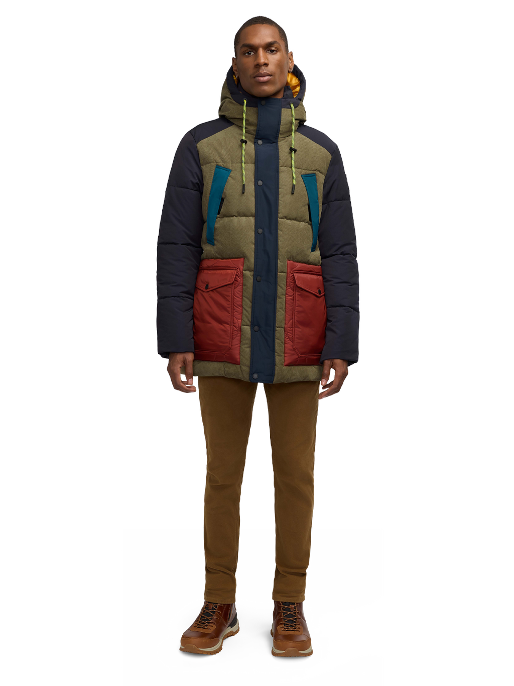 Arza Mixed Media Quilted Parka