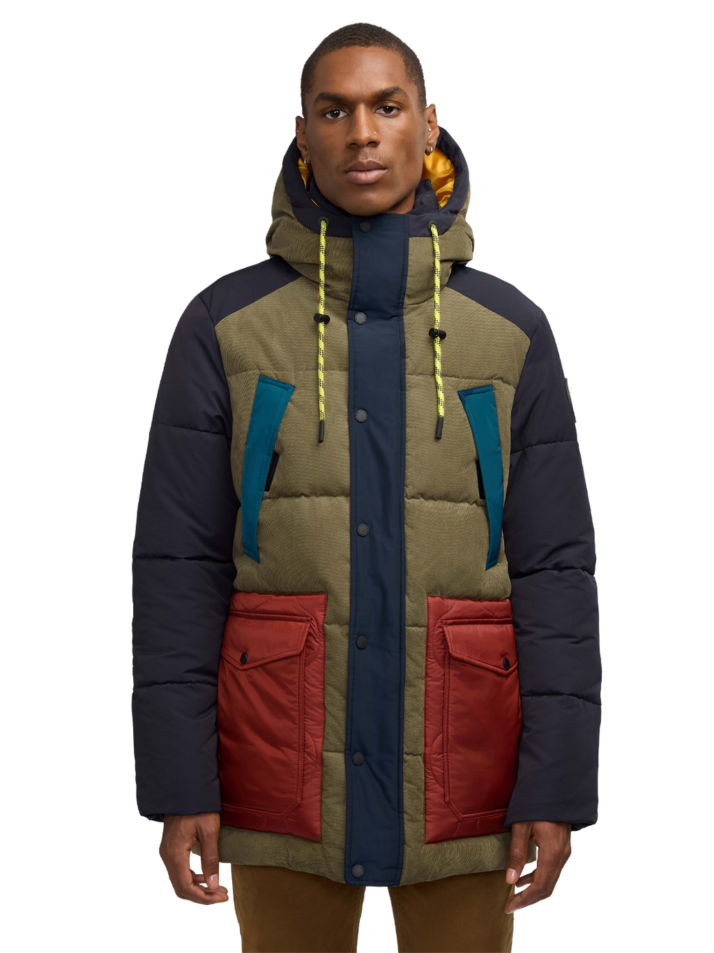 Arza Mixed Media Quilted Parka