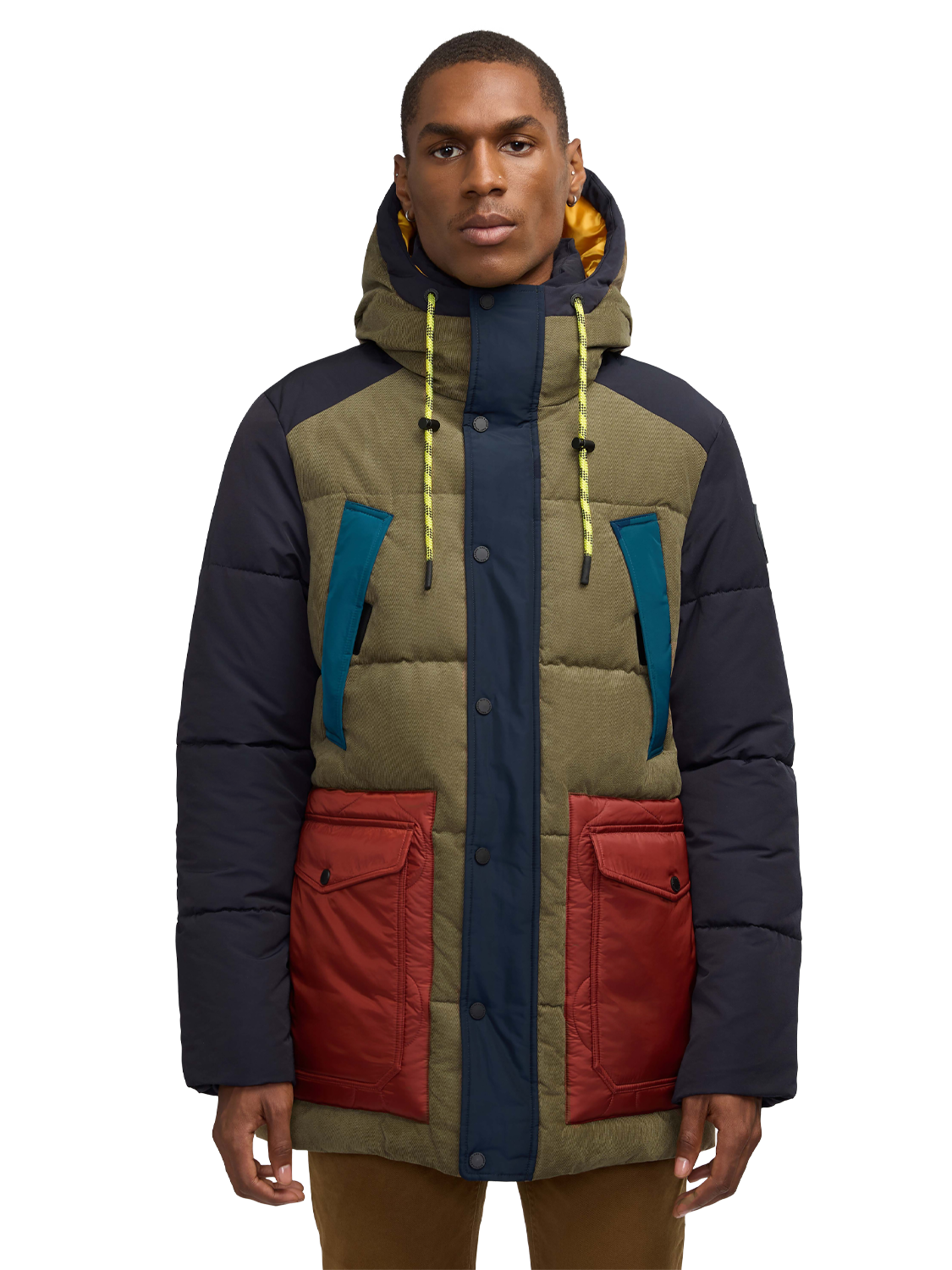 Arza Mixed Media Quilted Parka