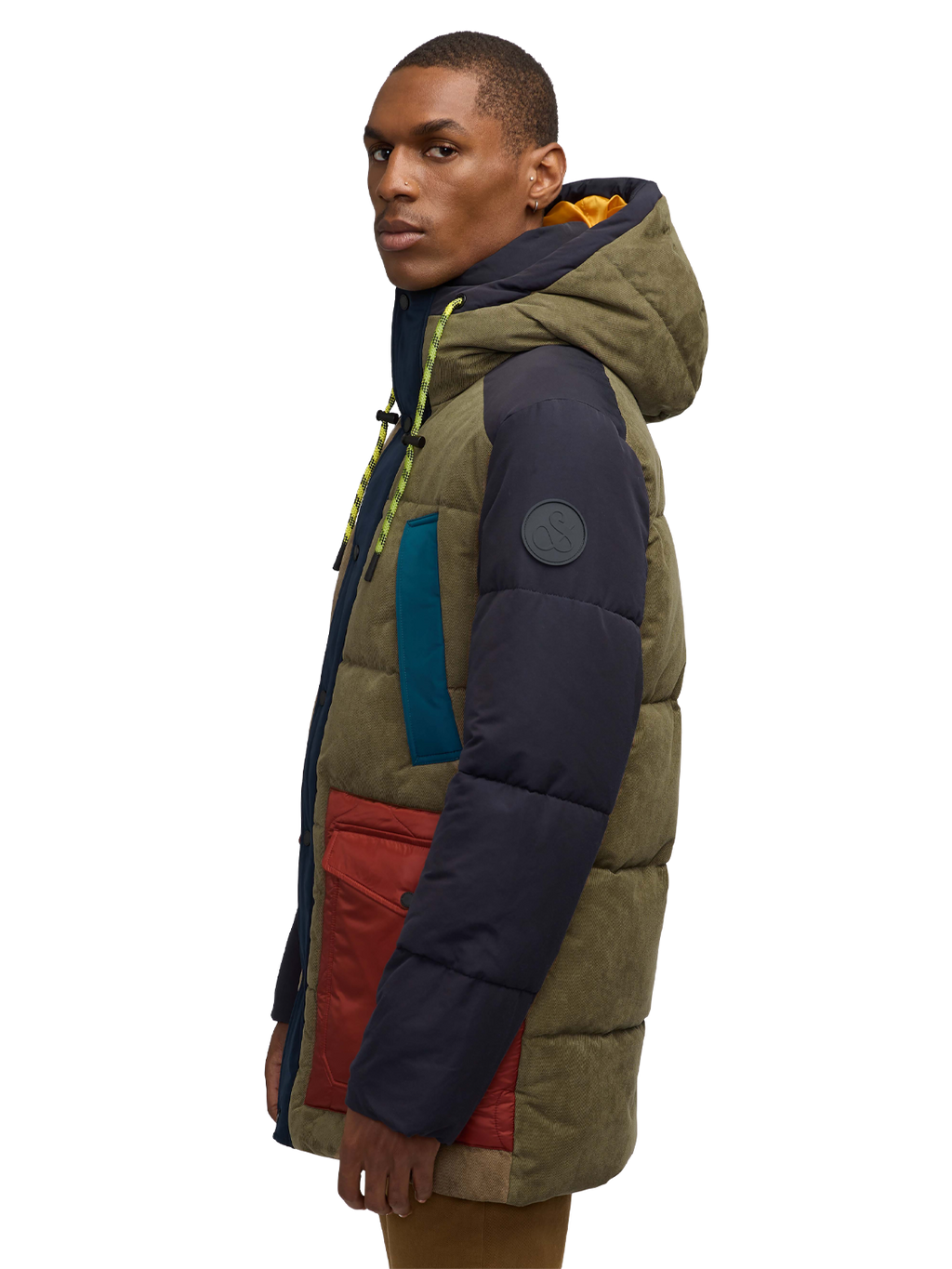 Arza Mixed Media Quilted Parka