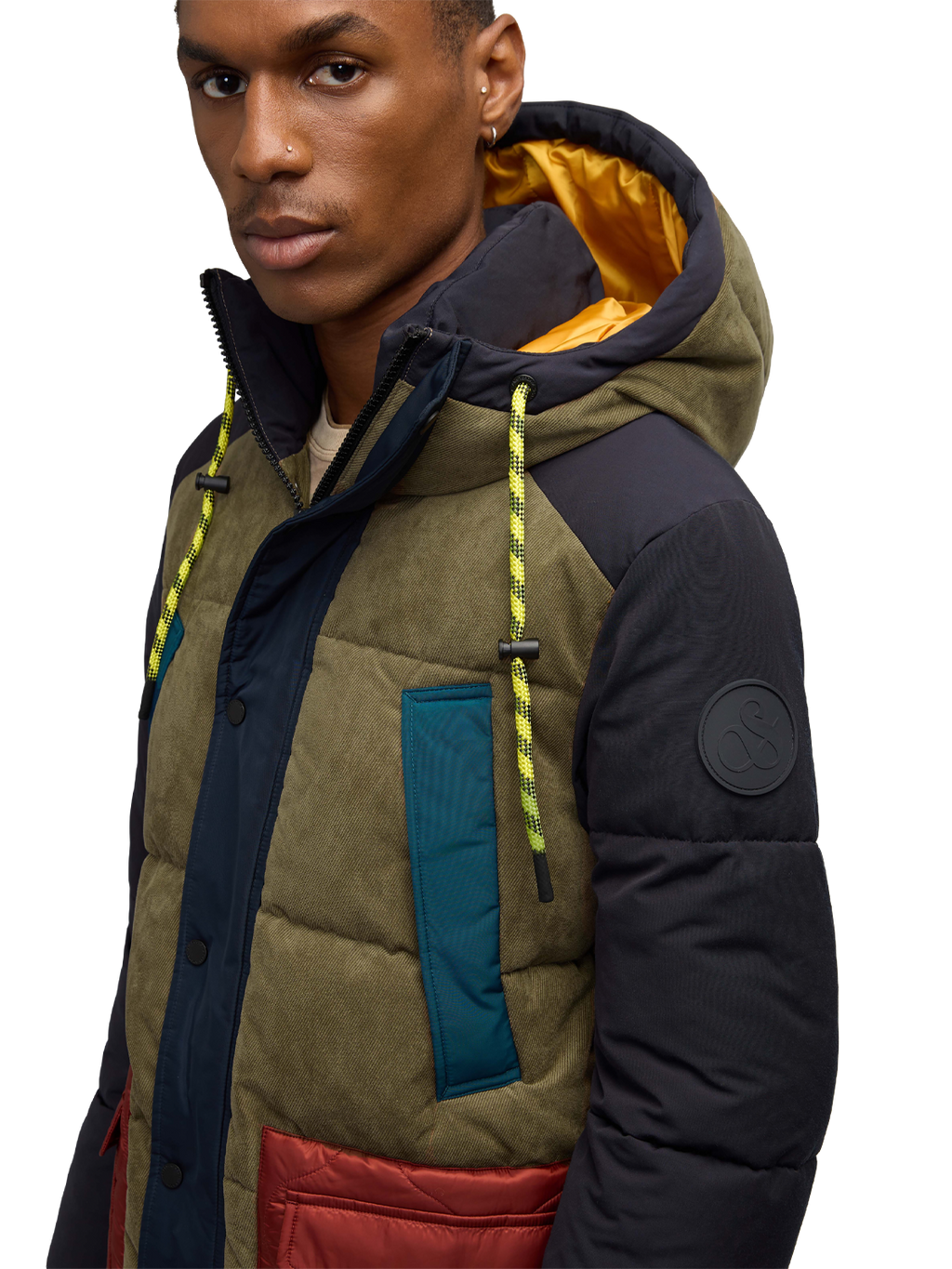 Arza Mixed Media Quilted Parka