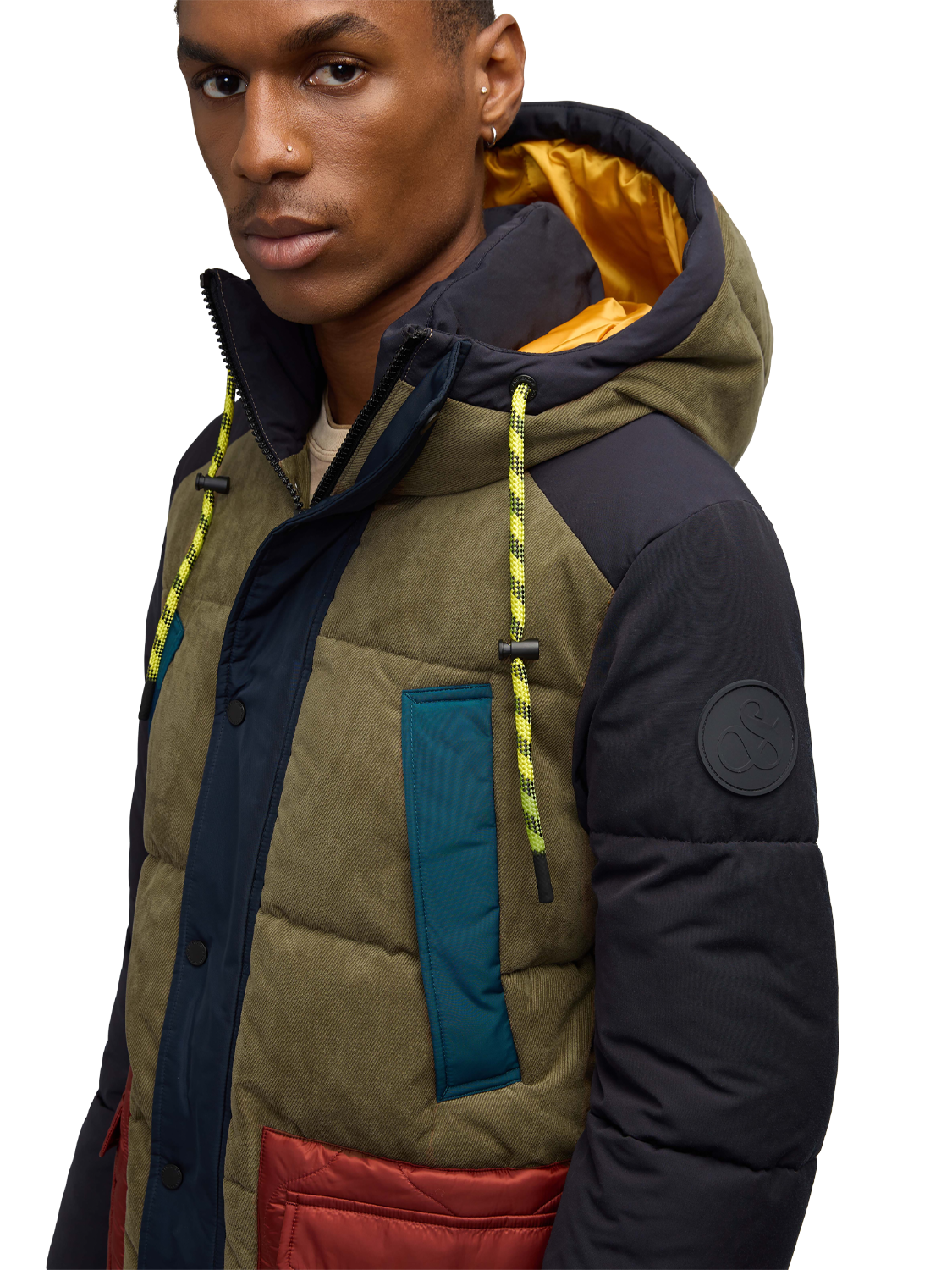 Arza Mixed Media Quilted Parka