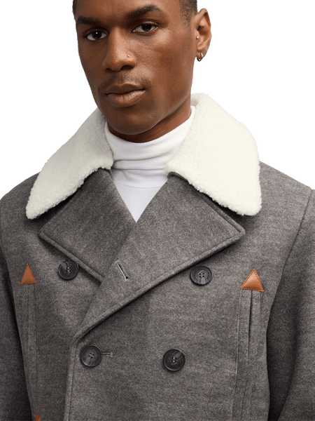 Izak Peacoat with Removable Collar