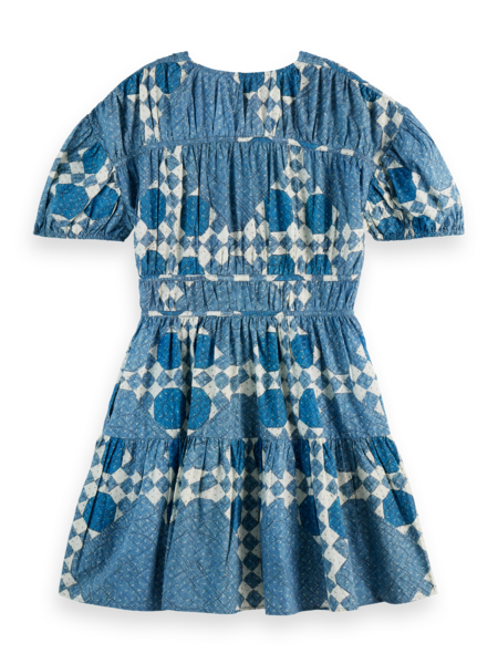 Quilted Gathered Mini Dress