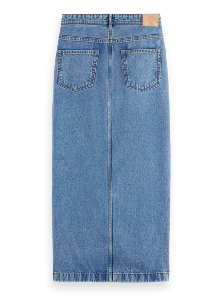 Low Rise Denim Maxi Skirt | Lakehouse