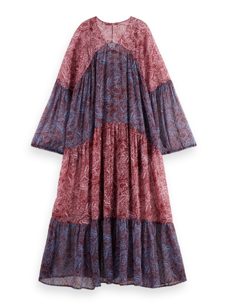 Paisley Printed Fil Coupe Maxi Dress