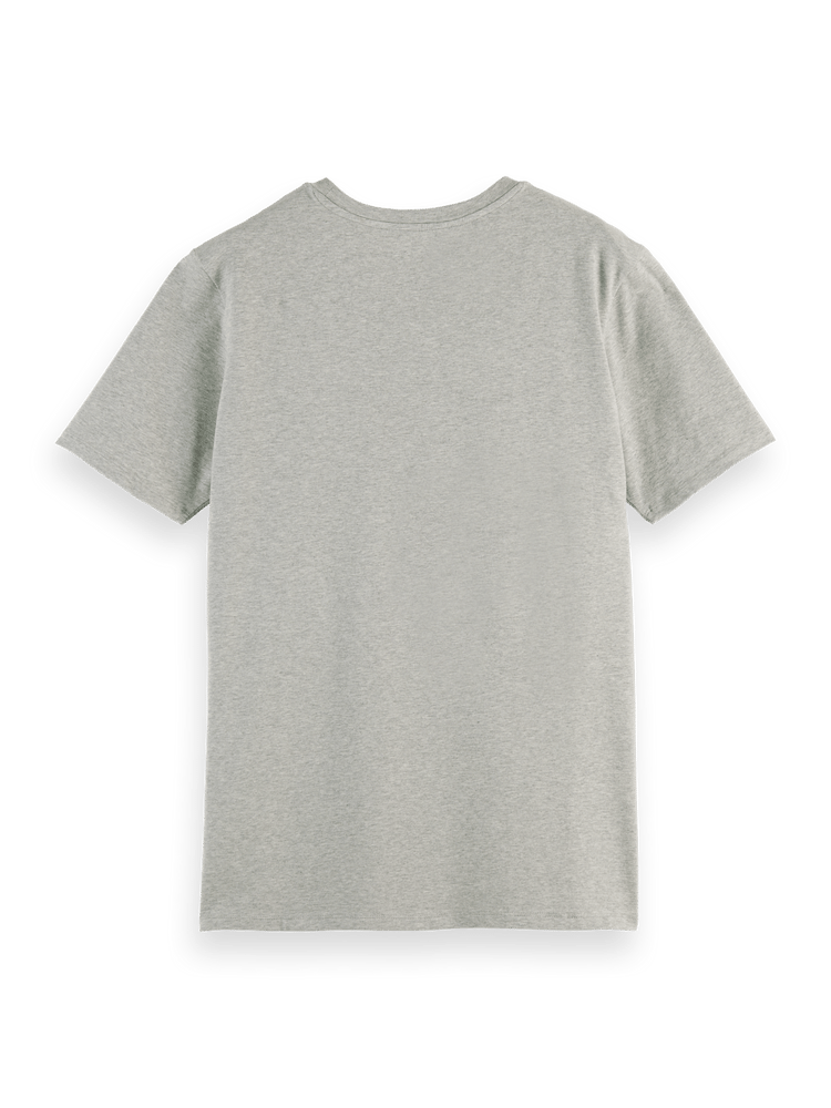 Men's Crew-Neck grey T-shirt made of organic cotton and elastane