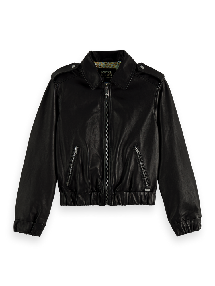 Leather Bomber Jacket Scotch Soda