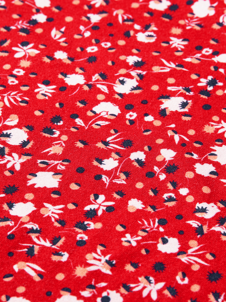 Space Floral Electric Red